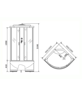Гідромасажний бокс KO and PO 470 RF (90)