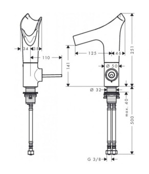 Смеситель Axor Starck V 12112450