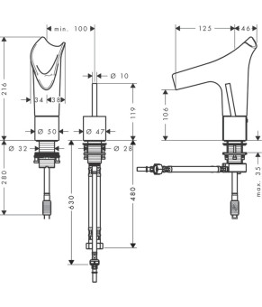 Смеситель Axor Starck V 12115000