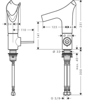Смеситель Axor Starck V 12122000