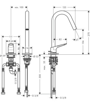Смеситель Axor Citterio 34132000