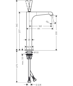 Смеситель Axor Citterio E 36104000