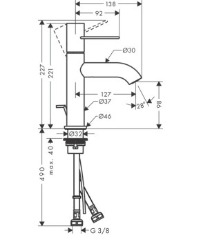Смеситель Axor Uno 38023930