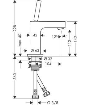 Смеситель Axor Citterio 39018000