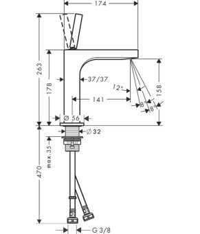 Смеситель Axor Citterio 39032000
