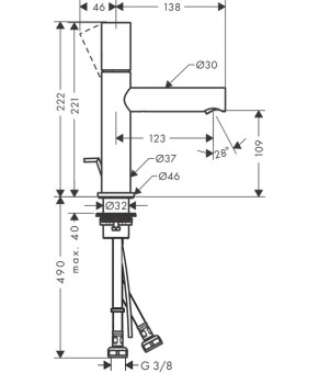 Смеситель Axor Uno 45001820