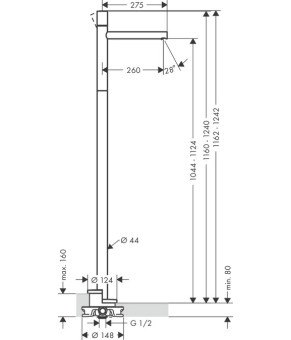 Смеситель Axor Uno 45037000