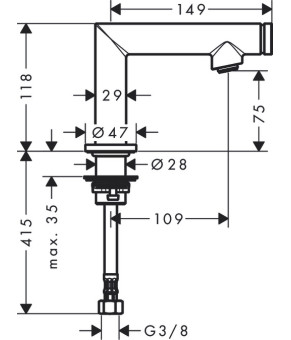 Кран Axor Uno 45130000