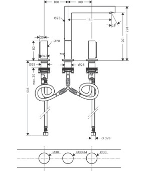 Смеситель Axor Uno 45133930