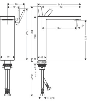 Смеситель Axor MyEdition 47020350