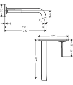 Смеситель Axor Citterio E 36114000