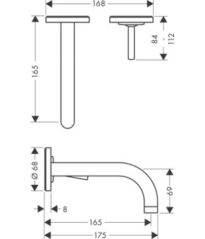 Смеситель Axor Uno 38113930