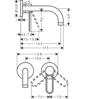 Смеситель Axor Uno 2 38121820