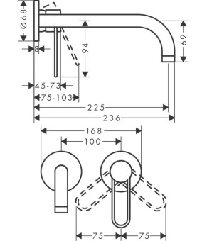 Смеситель Axor Uno 2 38122820