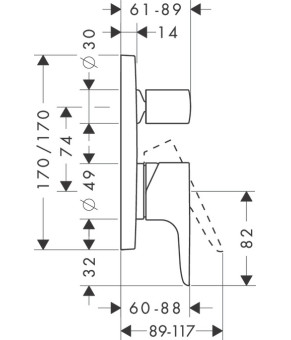 Смеситель Axor Citterio M 34427000