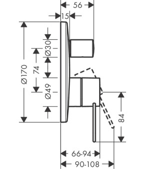Смеситель Axor Uno 38428000