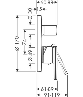 Смеситель Axor Citterio 39457000