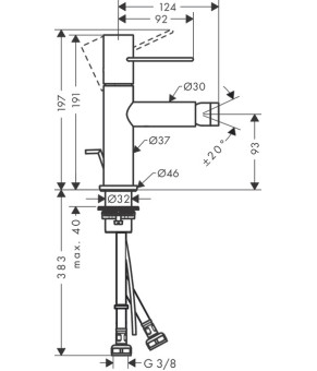 Смеситель Axor Uno 38211820
