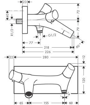 Змішувач Axor Starck 12410000