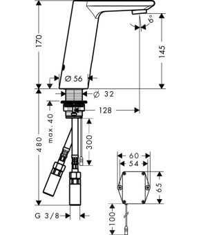 Смеситель Hansgrohe Metris S 31100000