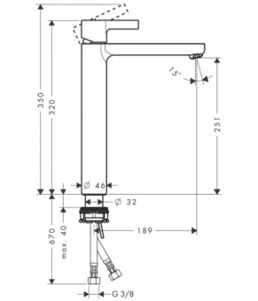 Смеситель Hansgrohe Metris S 31023000