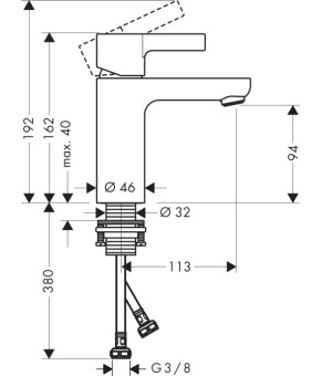 Смеситель Hansgrohe Metris S 31068000