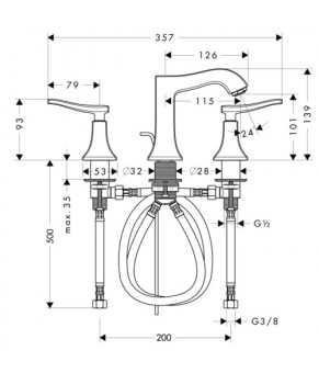 Смеситель Hansgrohe Metris Classic 31073000