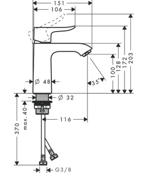 Смеситель Hansgrohe Metris 31084000