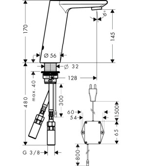 Смеситель Hansgrohe Metris S 31103000