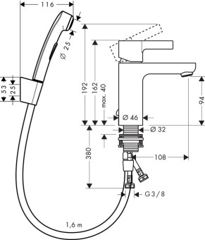 Смеситель Hansgrohe Metris S 31160000