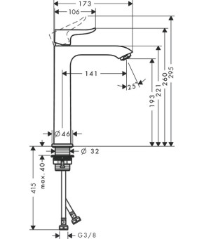 Змішувач Hansgrohe Metris 31185000