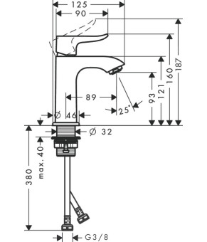 Смеситель Hansgrohe Metris 31186000