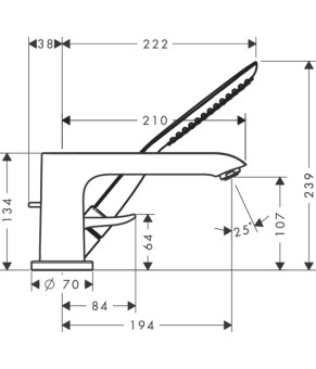 Смеситель Hansgrohe Metris 31190000