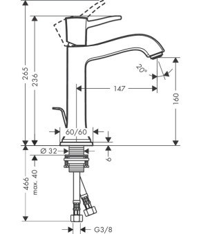 Смеситель Hansgrohe Metropol Classic 31302090