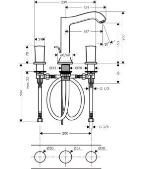 Смеситель Hansgrohe Metropol Classic 31305000
