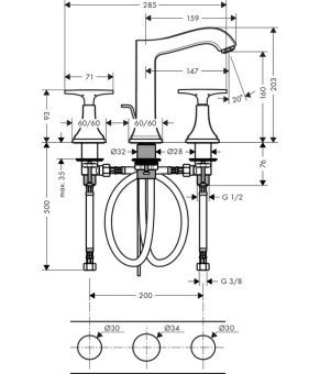 Смеситель Hansgrohe Metropol Classic 31307000