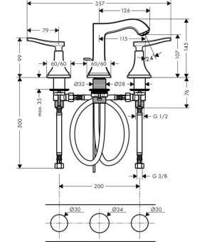 Смеситель Hansgrohe Metropol Classic 31330000