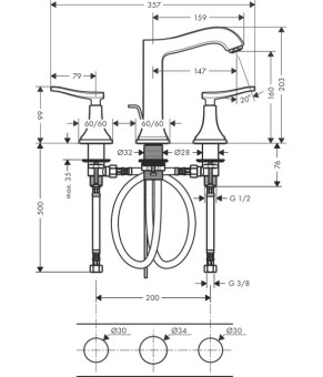 Смеситель Hansgrohe Metropol Classic 31331000