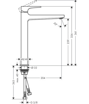 Смеситель Hansgrohe Metropol 32512340