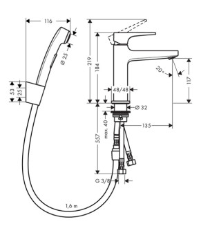 Смеситель Hansgrohe Metropol 32522000