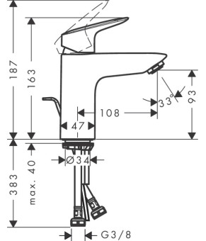 Смеситель Hansgrohe Logis 71102000
