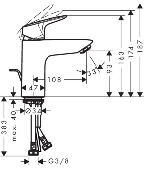 Змішувач Hansgrohe Logis 71105000