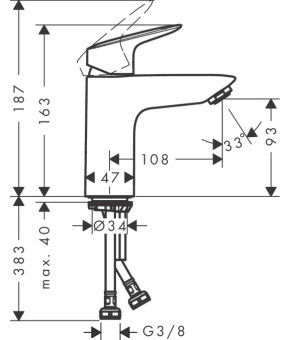Смеситель Hansgrohe Logis 71107000