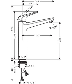 Смеситель Hansgrohe Novus 71124000