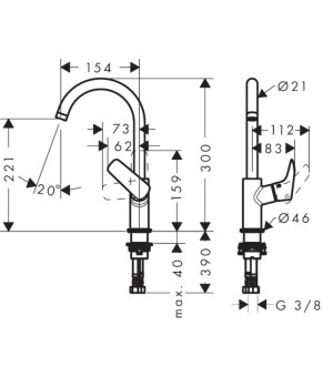 Смеситель Hansgrohe Logis 71131000