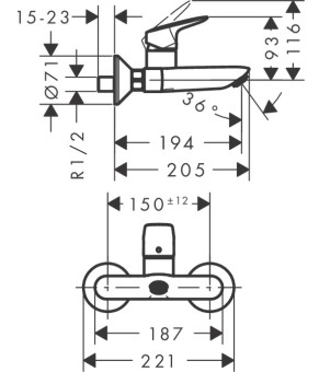 Смеситель Hansgrohe Logis 71225000