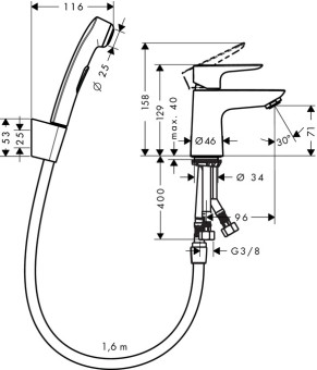 Смеситель Hansgrohe Talis E 71729000