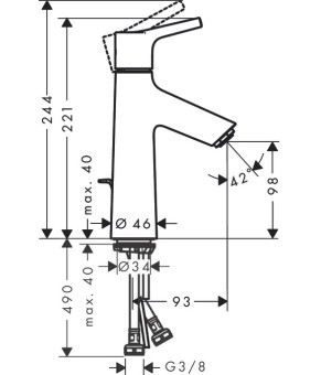 Смеситель Hansgrohe Talis S 72022000