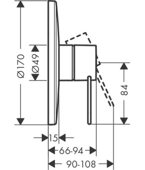 Смеситель Axor Uno 38626820