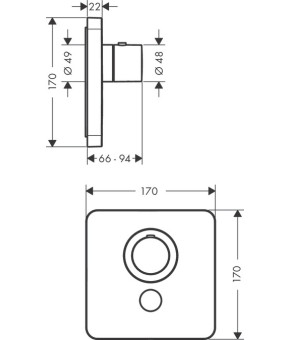 Смеситель Axor ShowerSelect 36706000